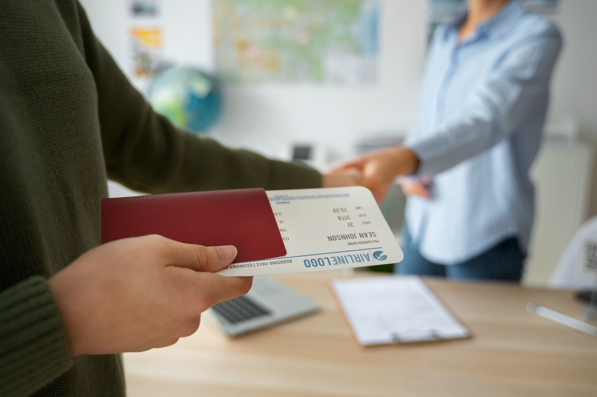 side-view-woman-working-as-travel-agent