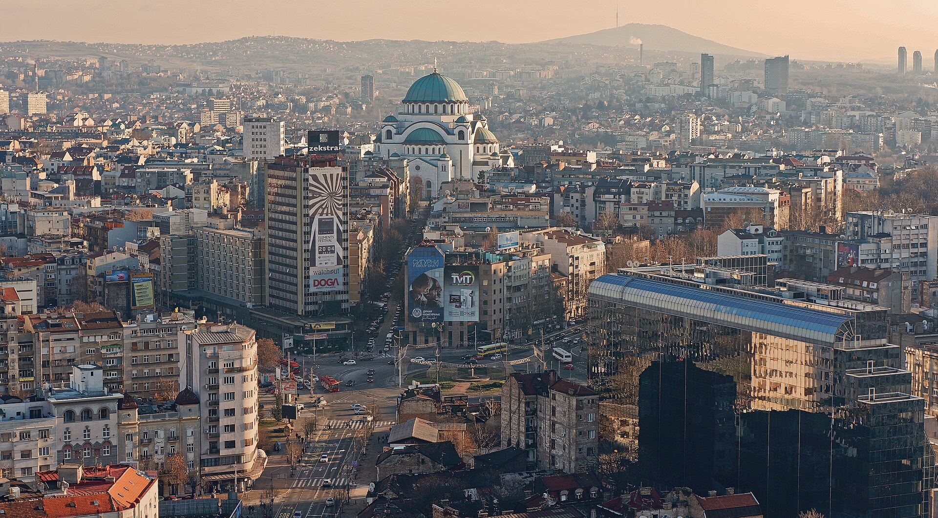 Belgrade cityscape on the Danube, Serbia immigration destination