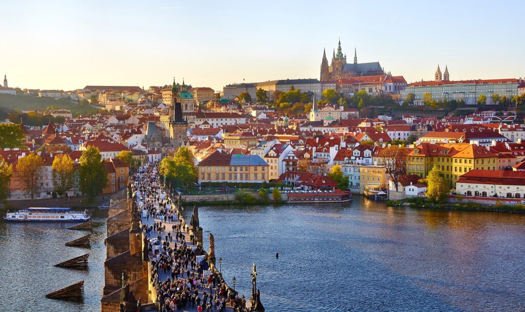 Prague cityscape, Czech Republic immigration destination